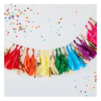 Ginger Ray Rainbow Tassel Garland 1.5m