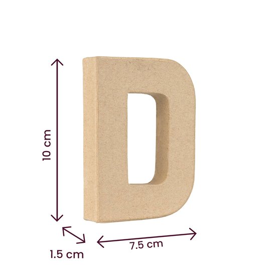 Mini Mache Letter D 10cm image number 3