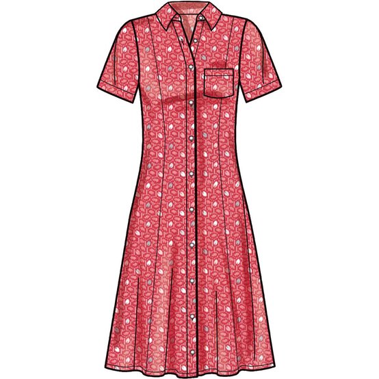 Simplicity Button Front Dress Sewing Pattern S9260 (10-18) image number 5