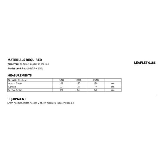 Knitcraft Autumn Leaves Cardigan Digital Pattern 0186 image number 3