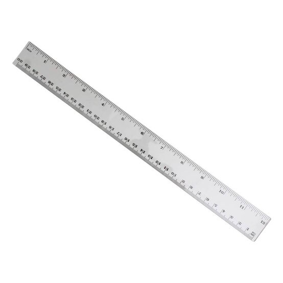 Transparent Shatterproof Ruler 30cm image number 1