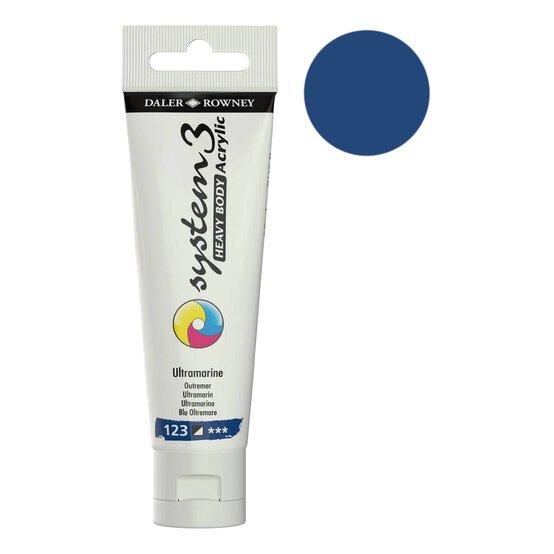 Daler-Rowney System3 Ultramarine Heavy Body Acrylic 59ml image number 1