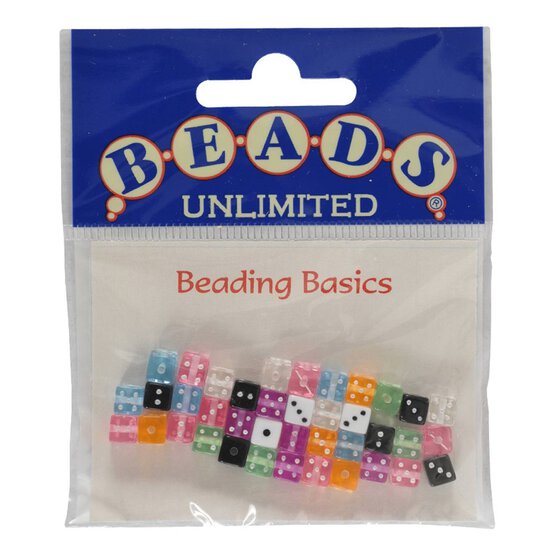 Beads Unlimited Coloured Dice Beads 6mm 40 Pack image number 2