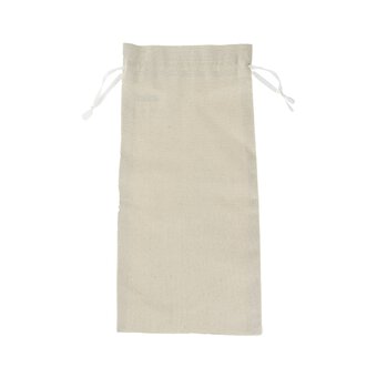 Natural Cotton Drawstring Bottle Bag