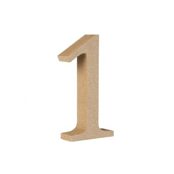 MDF Wooden Number 1 8cm
