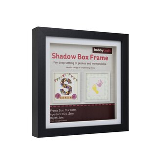 Black Shadow Box Frame 18cm x 18cm