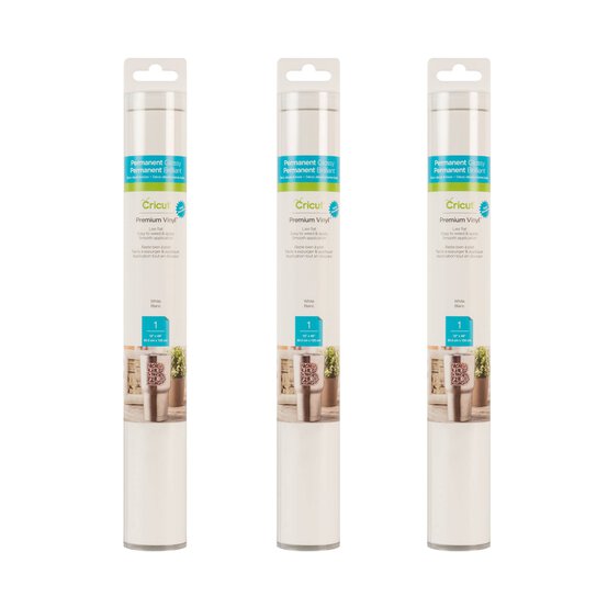 Cricut White Permanent Vinyl 3 Pack Bundle image number 1