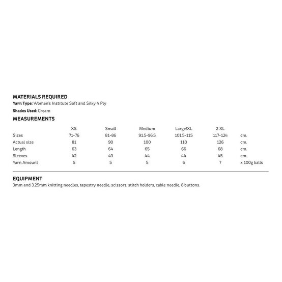 Women's Institute Vintage 1940s Ladies Cardigan Digital Pattern 0076 image number 4