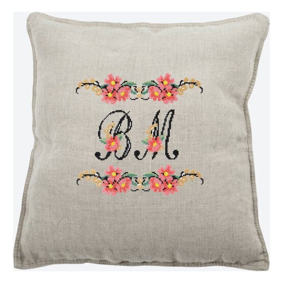 FREE PATTERN DMC Floral Initials Cross Stitch 0116 image number 2