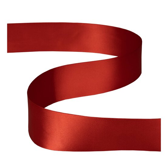 Poppy Red Double-Faced Satin Ribbon 36mm x 5m