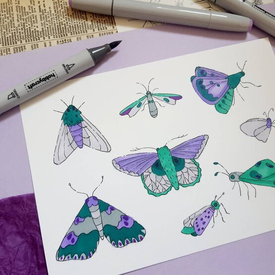 Multicolour Dual Tip Graphic Markers 50 Pack image number 7