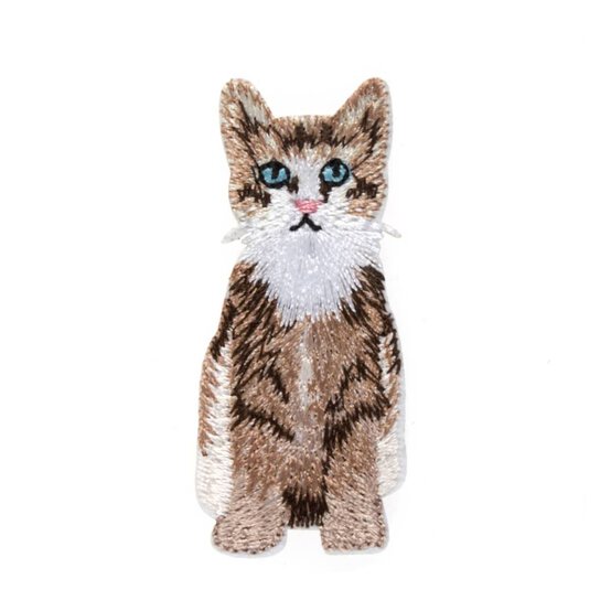 Trimits Long Haired Cat Iron-On Patch image number 1