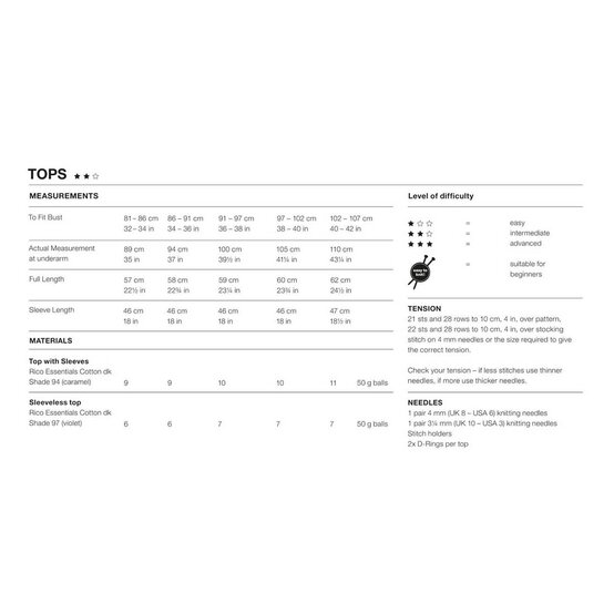 Rico Essentials Cotton DK Tops Digital Pattern 1008 image number 2