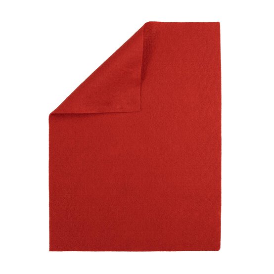 Red Polyester Felt Sheet A4 image number 1