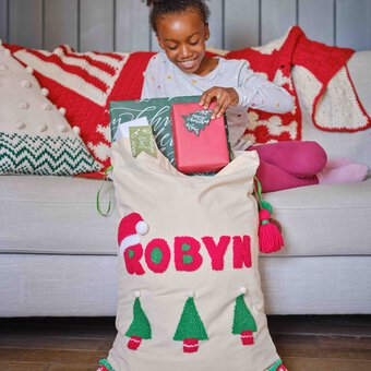 How to Make a Punch Needle Christmas Present Sack