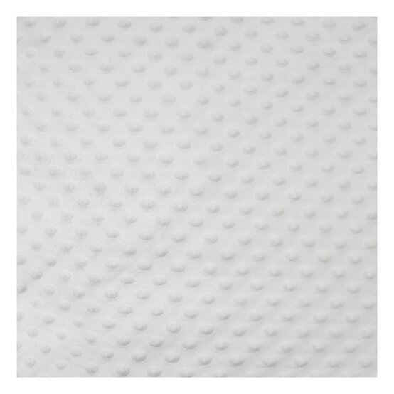 White Soft Dimple Fleece Fabric by the Metre image number 2