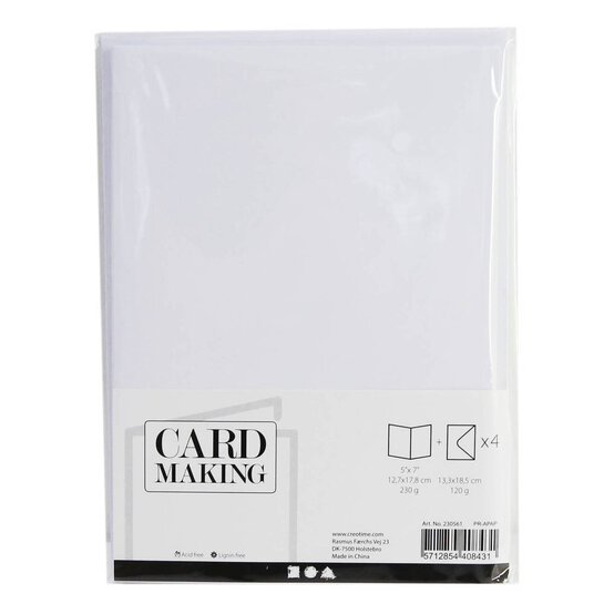 White Cards  5 x 7 Inches 4 Pack image number 2