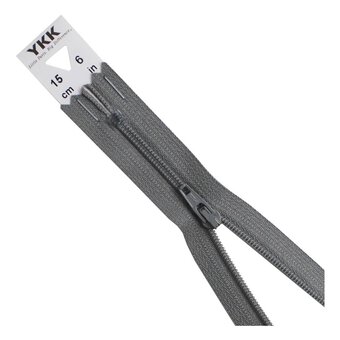 YKK Light Grey Dress and Skirt Zip 15cm