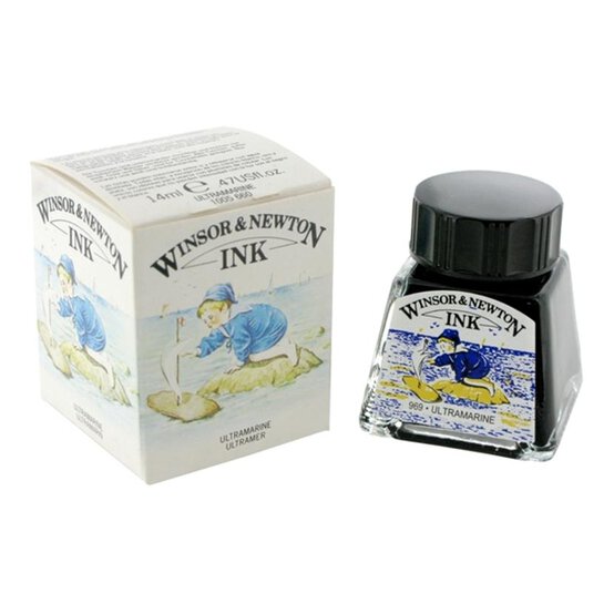 Winsor & Newton Ultramarine Drawing Ink 14ml image number 1