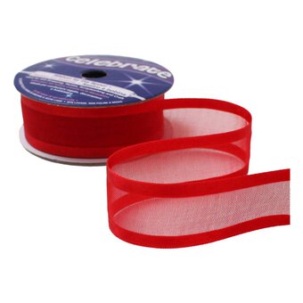 Red Organza Satin-Edged Ribbon 20mm x 4m