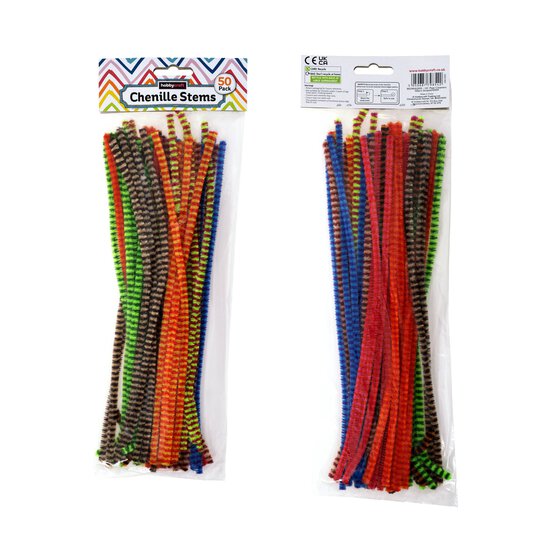 Assorted Striped Pipe Cleaners 50 Pack image number 4