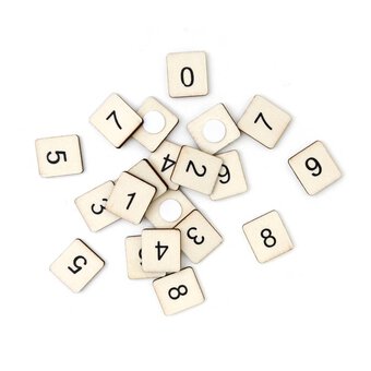 Printed Wooden Number Toppers 20 Pack