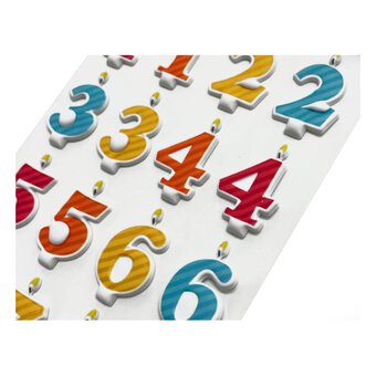 Paper House Candle Puffy Stickers 20 Pieces