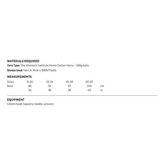 Women's Institute Vintage Summer Crochet Dress Digital Pattern 0081