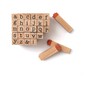Typewriter Mini Alphabet Wooden Stamp Set 30 Pieces image number 1