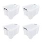 Whitefurze Allstore Clear Storage Box 48L 4 Pack Bundle image number 1