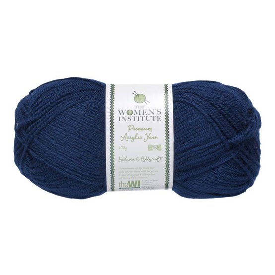 Women's Institute Navy Premium Acrylic Yarn 100g