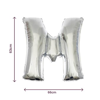 Extra Large Silver Foil Letter M Balloon