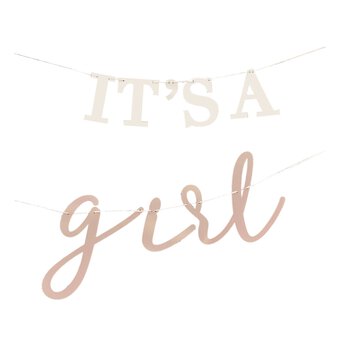 Ginger Ray It&rsquo;s a Girl Baby Shower Bunting 1.5m