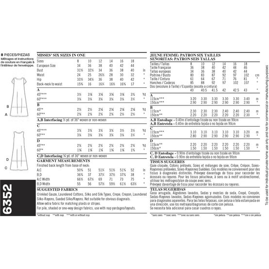 New Look Women's Dress Sewing Pattern 6352 image number 3