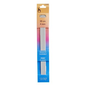 Pony Knitting Needles 4mm x 20cm 4 Pack