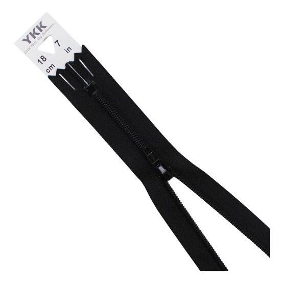 YKK Black Dress and Skirt Zip 18cm image number 1