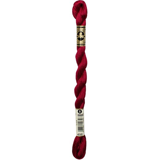 DMC Red Pearl Cotton Thread Size 5 25m (498) image number 3