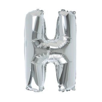 Silver Foil Letter H Balloon