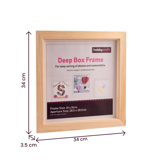 Pine Deep Box Frame 28.5cm x 28.5cm image number 4