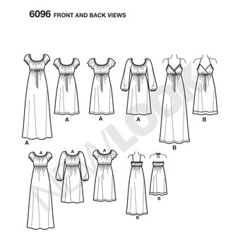 New Look Women's Dresses Sewing Pattern 6096