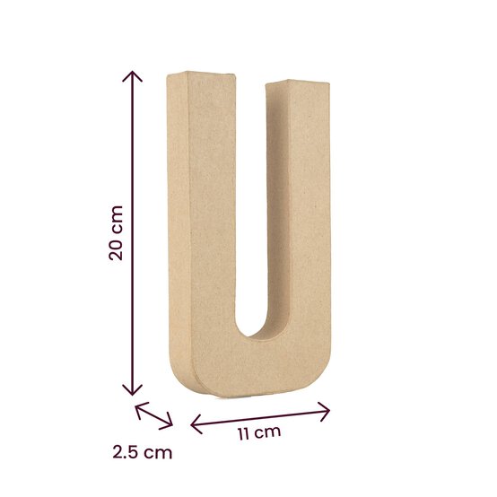 Mache Letter U 20cm image number 5