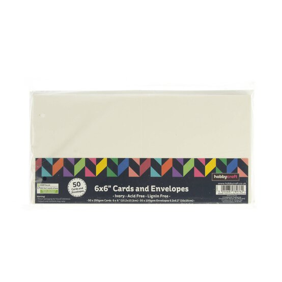 Ivory Cards  6 x 6 Inches 50 Pack image number 4