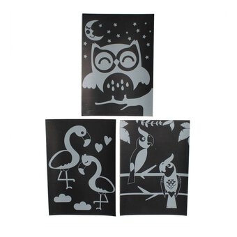 Owl Scratch Art 3 Pack