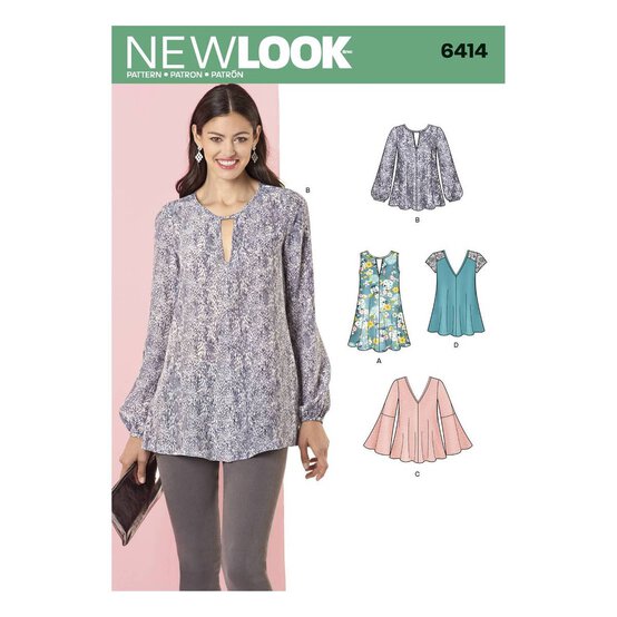 New Look Women's Tops and Tunics Sewing Pattern 6414 image number 1
