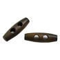 Hemline Dark Brown Woodtune Toggles 40mm 2 Pack image number 1