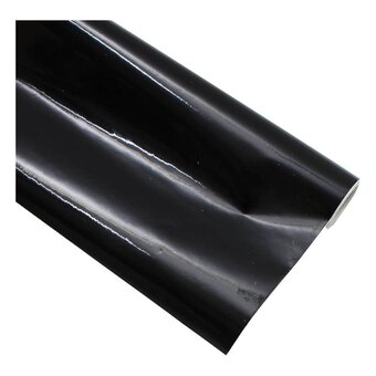 Fablon Sticky Back Black Gloss Vinyl
