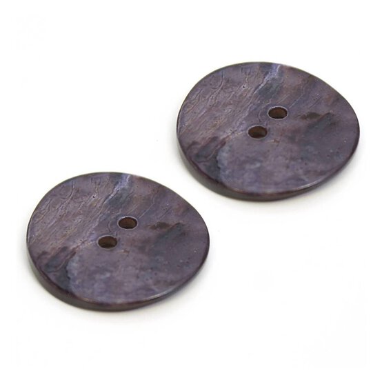 Hemline Sky Blue Shell Mother of Pearl Button 2 Pack image number 1