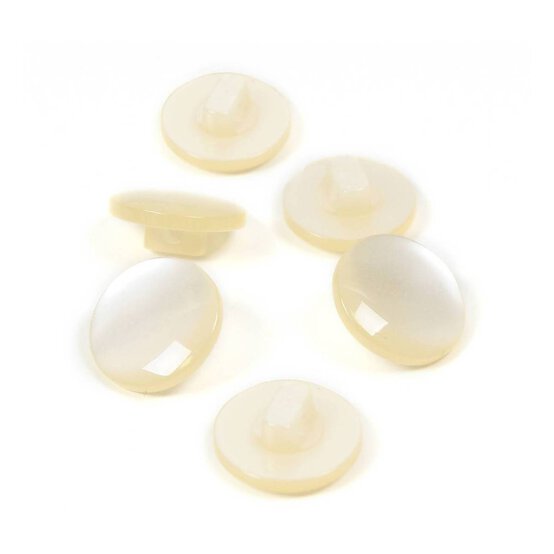 Hemline Cream Basic Knitwear Button 6 Pack image number 1