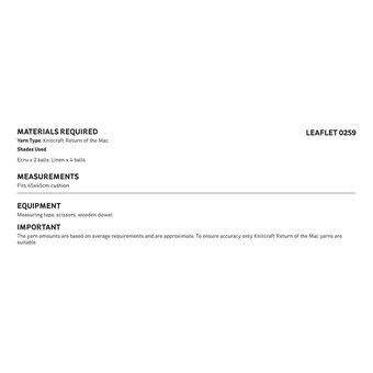 Knitcraft Macrame Cushion Digital Pattern 0259