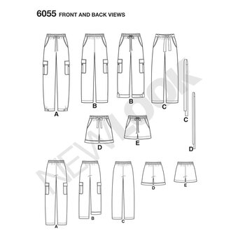 New Look Women's Trousers and Shorts Sewing Pattern 6055